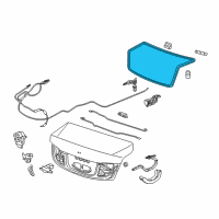 OEM 2018 Acura ILX Weatherstrip, Trunk Lid Diagram - 74865-TX6-A01