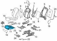 OEM Lexus NX350 PAD, FR SEAT CUSHION Diagram - 71511-78110