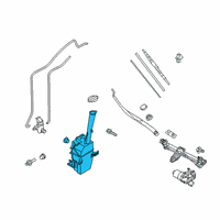 OEM 2016 Kia Sorento Windshield Washer Reservoir Assembly Diagram - 98620C6000