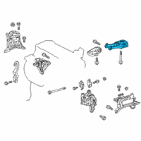 OEM 2022 Toyota Corolla Rear Mount Diagram - 12363-24010