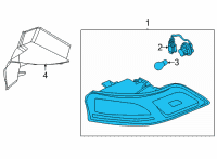 OEM Kia Carnival Lamp Assembly-Rear Comb Diagram - 92401R0010