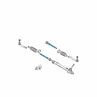 OEM 2009 Nissan Rogue Socket Kit-Tie Rod, Inner Diagram - D8521-JG00A