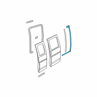 OEM 2009 Chevrolet Express 3500 Lower Weatherstrip Diagram - 15821951