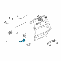 OEM 2006 Honda CR-V Checker, Left Rear Door Diagram - 72880-S9A-000