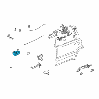 OEM Honda CR-V Handle Assembly, Left Rear Inside (Ivory) Diagram - 72660-S9A-003ZD