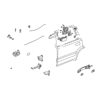 OEM 2002 Honda CR-V Rod, L. RR. Door Lock Diagram - 72672-S9A-003