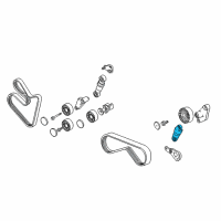 OEM 2000 BMW 750iL Belt Tensioner Diagram - 11-28-1-745-819