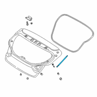 OEM 2022 Hyundai Veloster N Lifter Assembly-Tail Gate, LH Diagram - 81771-J3000