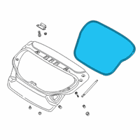 OEM 2020 Hyundai Veloster N Weatherstrip-Tail Gate Opening Diagram - 87321-J3000