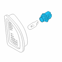 OEM Nissan Axxess Side Marker Lamp Socket Assembly Diagram - 26255-30R00