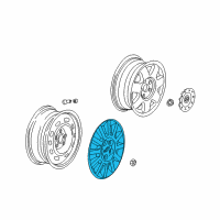 OEM Kia Sedona Wheel Full Cap Diagram - 0K53A37170