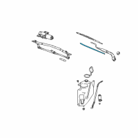 OEM 2002 Saturn Vue Wiper Blade Refill Diagram - 22703502