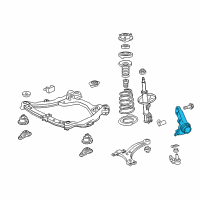 OEM 2016 Lexus ES350 KNUCKLE, Steering, R Diagram - 43211-06240