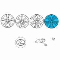 OEM Lexus RX450h Wheel, Disc Diagram - 42611-0E340