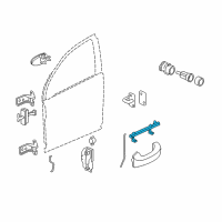 OEM Saturn Pivot Asm, Front Side Door Outside Handle Diagram - 15806323