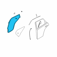 OEM 2006 Infiniti FX45 Weatherstrip-Rear Door, RH Diagram - 82830-CG000