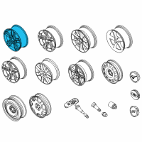 OEM 2014 Ford Mustang Wheel, Alloy Diagram - AR3Z-1007-C