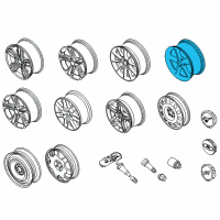 OEM 2014 Ford Mustang Wheel, Alloy Diagram - DR3Z-1007-F