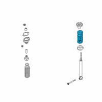 OEM 2003 Infiniti FX35 Rear Suspension Spring Diagram - 55020-CG206