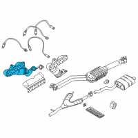 OEM 2002 BMW 530i Exchange. Exhaust Manifold With Catalyst Diagram - 18-40-7-514-498