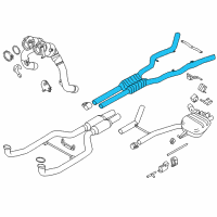 OEM 2015 BMW 550i GT Center Muffler Diagram - 18-30-7-646-959