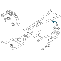 OEM BMW ActiveHybrid 7 Bracket For Rear Silencer, Left Diagram - 18-20-7-585-348