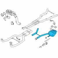OEM 2013 BMW 550i GT Rear Silencer, Left, With Exhaust Flap Diagram - 18-30-7-646-953