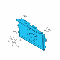 OEM 2003 Toyota Matrix Fan Shroud Diagram - 16711-0D072