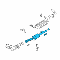 OEM 2018 Ford F-150 Converter & Pipe Diagram - JL3Z-5F250-A