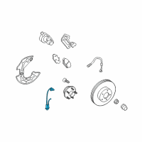OEM 2009 Ford Mustang Front Speed Sensor Diagram - 9R3Z-2C204-A