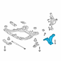 OEM Lexus RX350 Suspension Lower Control Arm Sub-Assembly Diagram - 48068-48052