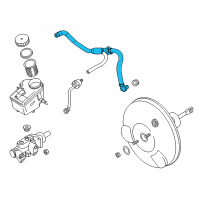 OEM 2006 BMW Z4 Brake Booster Vacuum Hose Diagram - 11617863601