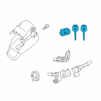 OEM 2020 Toyota Tundra Cylinder & Keys Diagram - 69057-04090