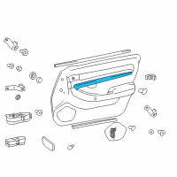 OEM 2001 Hyundai XG300 Garnish-Front Door Center Trim LH Diagram - 82334-39020-OY