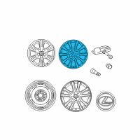 OEM 2011 Lexus IS350 Wheel, Disc Diagram - 42611-53343