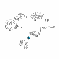 OEM 2002 Acura RSX Sensor Assembly, Side Impact Diagram - 77970-S6M-A92