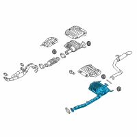 OEM Kia Sedona Main Muffler Assembly Diagram - 287204D600