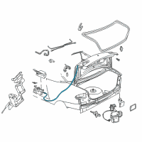 OEM 1995 Pontiac Sunfire Cable, Rear Compartment Lid Latch Release Diagram - 22595579