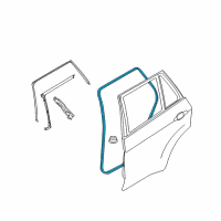 OEM 2014 BMW X6 Door Weatherstrip, Rear Right Diagram - 51-76-7-221-844