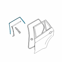 OEM BMW X6 Gasket, Door Joint, Roof, Door Rear Left Diagram - 51-76-7-310-321