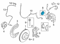 OEM 2020 BMW M340i REPAIR SET BRAKE CALIPER Diagram - 34-11-6-872-802