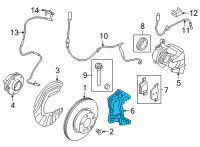 OEM 2021 BMW Z4 CALLIPER CARRIER LEFT Diagram - 34-10-6-882-255