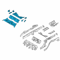 OEM 2018 Kia Stinger Panel Assembly-Rear Floor Diagram - 65510J5000