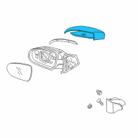 OEM 2019 Hyundai Elantra Rear View Mirror Scalp, Right, Exterior Diagram - 87626-F3000