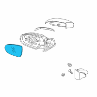 OEM 2019 Hyundai Elantra Glass Holder Assembly-Outside Rear View, RH Diagram - 87621-F3050