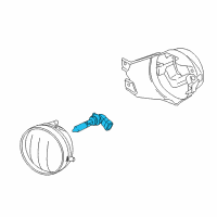 OEM 2010 Toyota Tundra Fog Lamp Bulb Diagram - 90981-AD002