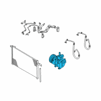 OEM 2007 Kia Rio Reman Compressor Assembly Diagram - 977011G010DR