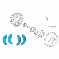 OEM 2001 Kia Optima Rear Brake Shoe & Lining Kit Diagram - 583053CA00