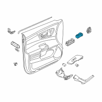 OEM Nissan Pathfinder Switch Assy-Power Window, Assist Diagram - 25411-3TA1B