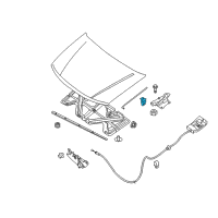 OEM 2006 Nissan Pathfinder Clamp-Rod Hood Diagram - 65722-EA000